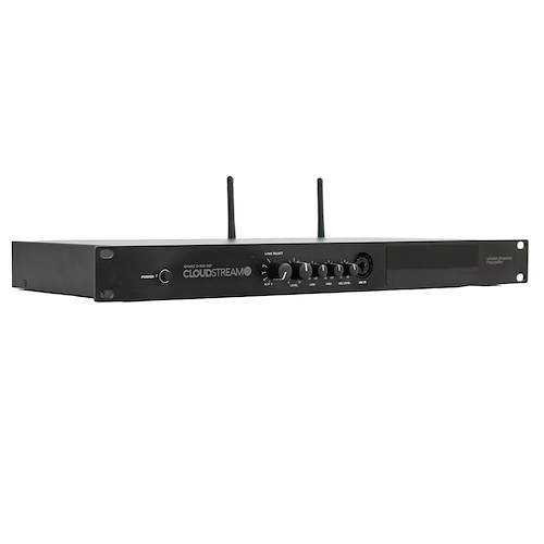 Apogee D-800 DSP CloudStream vista lateral, formato rack 1U