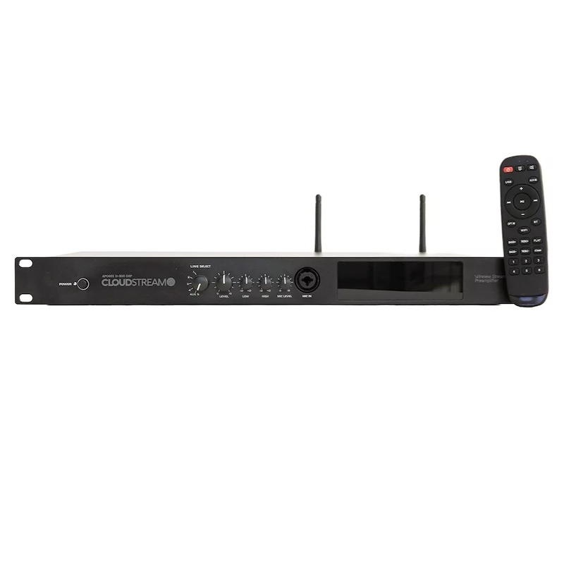 Potencia digital Apogee D-800 DSP CloudStream vista completa